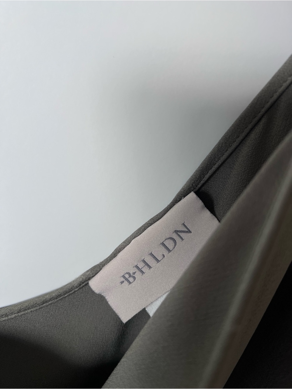 BHLDN Olive One-Shoulder Midi Dress - Picture 7 of 10